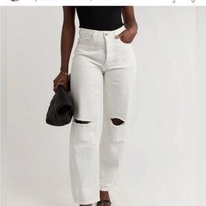 Dissh white denim jeans